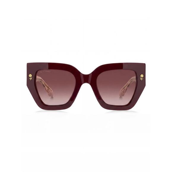 New Etro ETRO0010/S 0LHF3X Women Oversized Burgundy Square Sunglasses Authentic main image 8